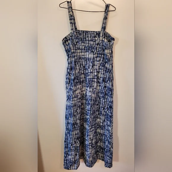 Weekend Max Mara Blue/White Tie-dye Maxi Dress - Size 12 - Picture 5 of 8